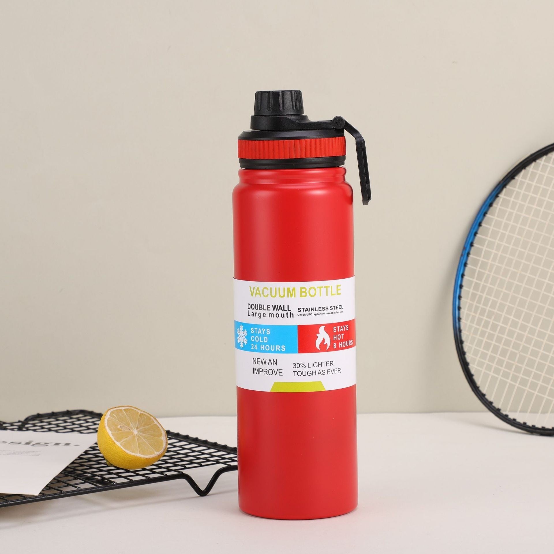 🌟 Gourde Isotherme Premium en Acier Inoxydable 304
Restez hydraté toute la journée avec notre gourde isotherme haut de gamme, conçue en acier inoxydable 304 de qualité alimentaire. Grâce à sa technologie à double paroi, elle conserve vos boissons chaudes