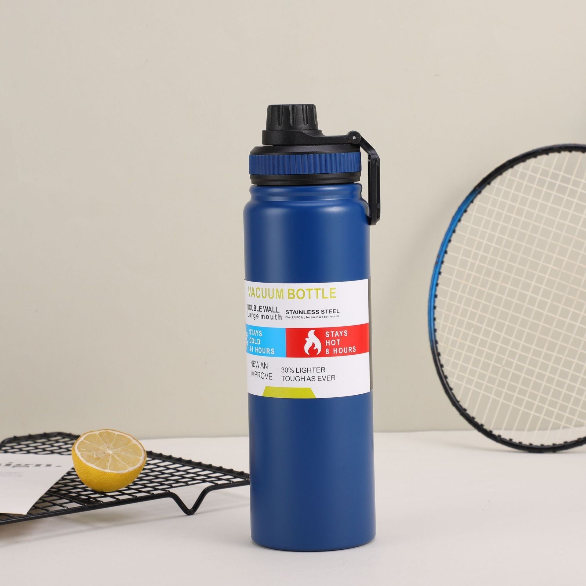 🌟 Gourde Isotherme Premium en Acier Inoxydable 304
Restez hydraté toute la journée avec notre gourde isotherme haut de gamme, conçue en acier inoxydable 304 de qualité alimentaire. Grâce à sa technologie à double paroi, elle conserve vos boissons chaudes